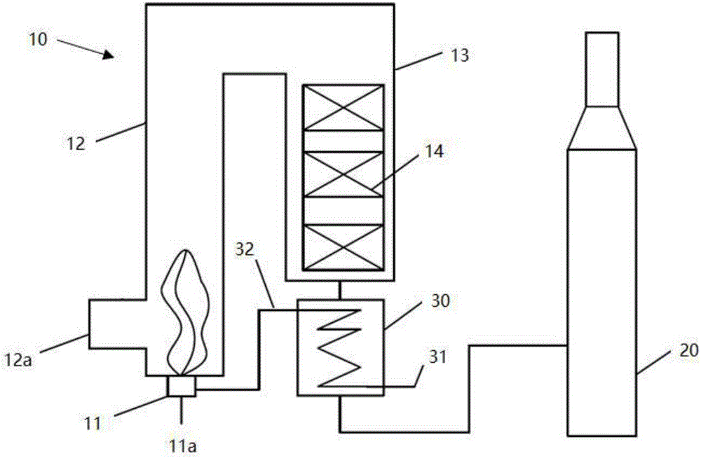 Catalytic cracking flue gas treatment device