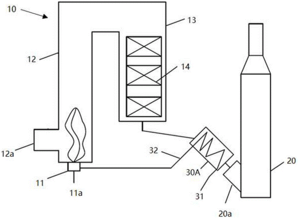 Catalytic cracking flue gas treatment device