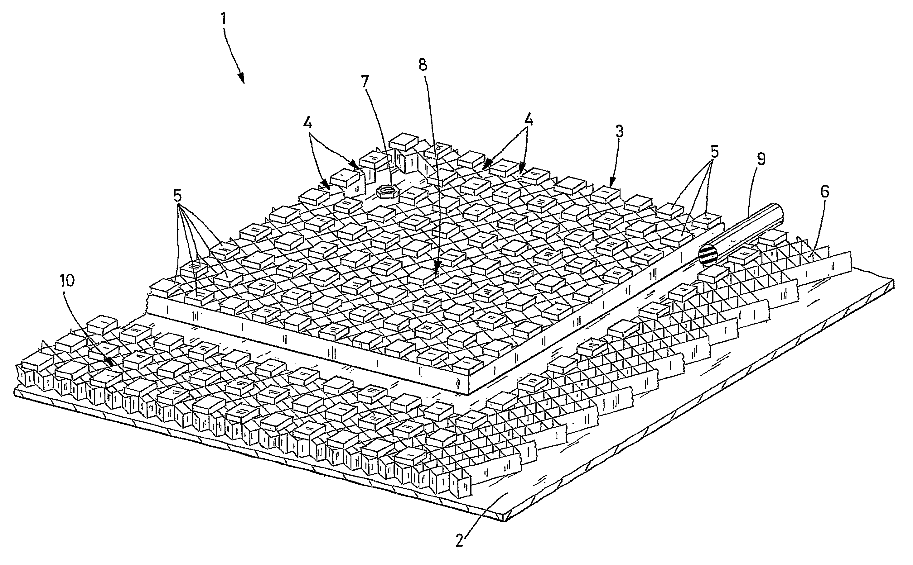 Device and method for stiffening and holding a workpiece for machining