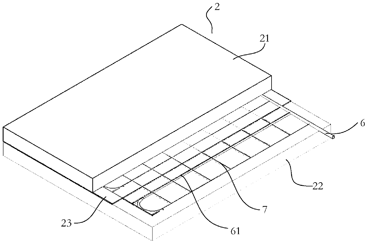 Self-snow-melting system for airport terminal viaduct