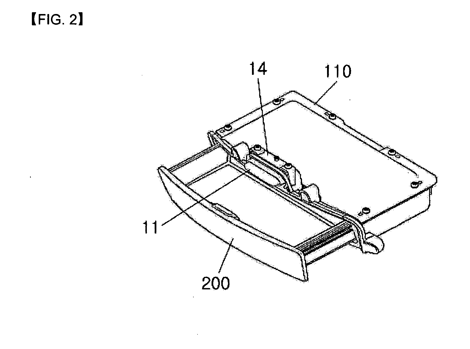 Device for locking door of tray for vehicle