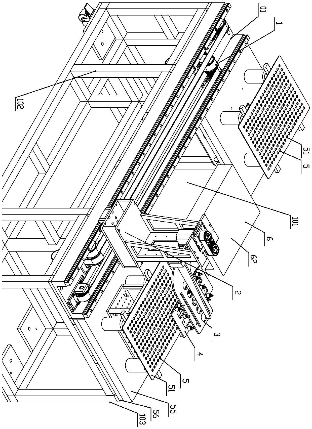 Automatic stamping device in keyboard glue product production