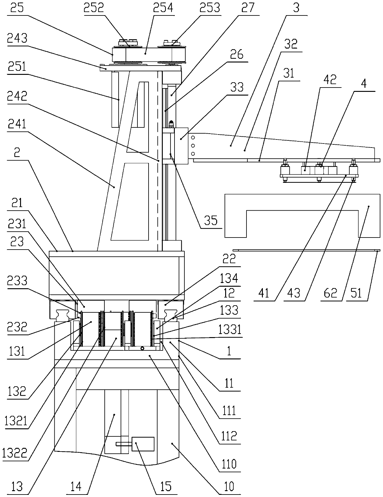 Automatic stamping device in keyboard glue product production