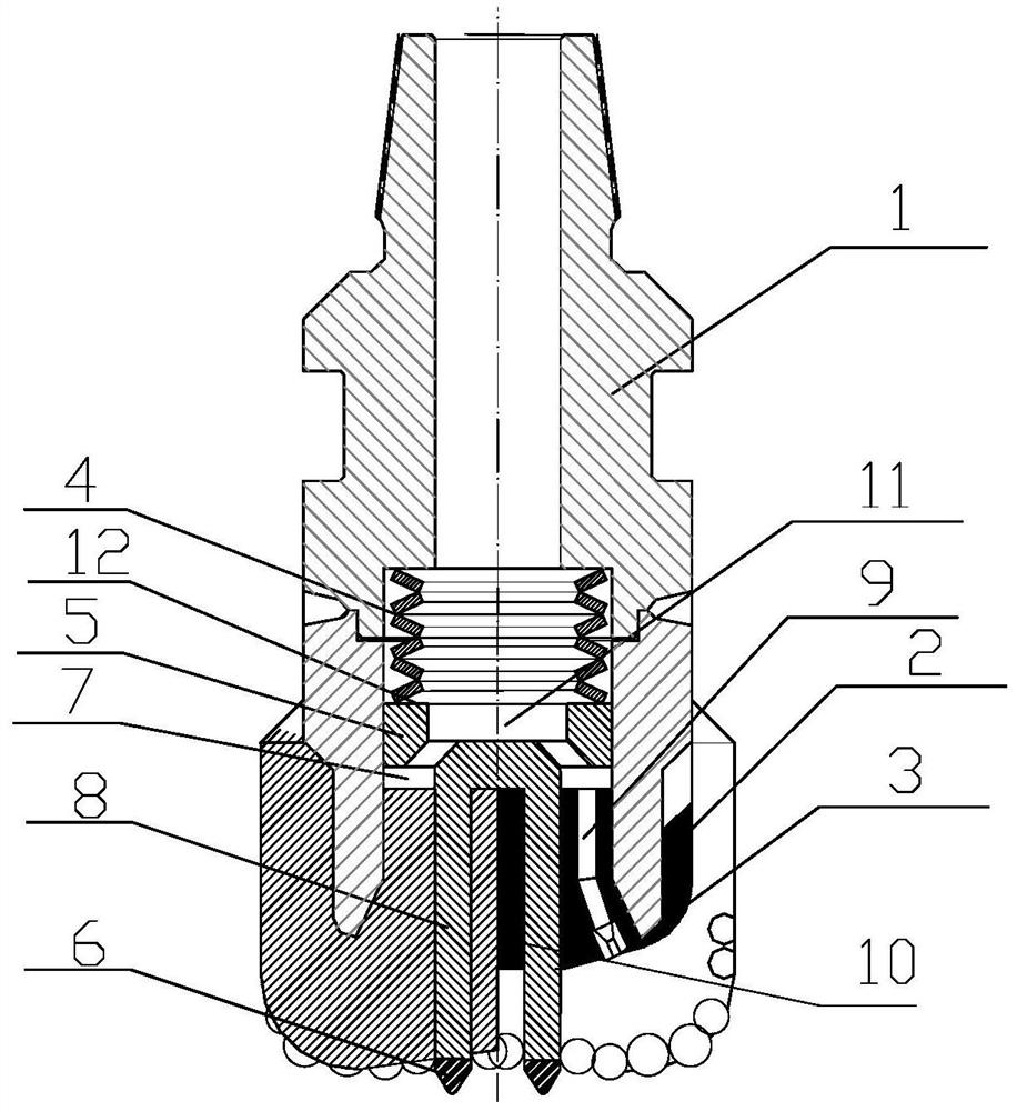 Drill bit and drilling method with concentrated energy attack unloading bottom hole stress