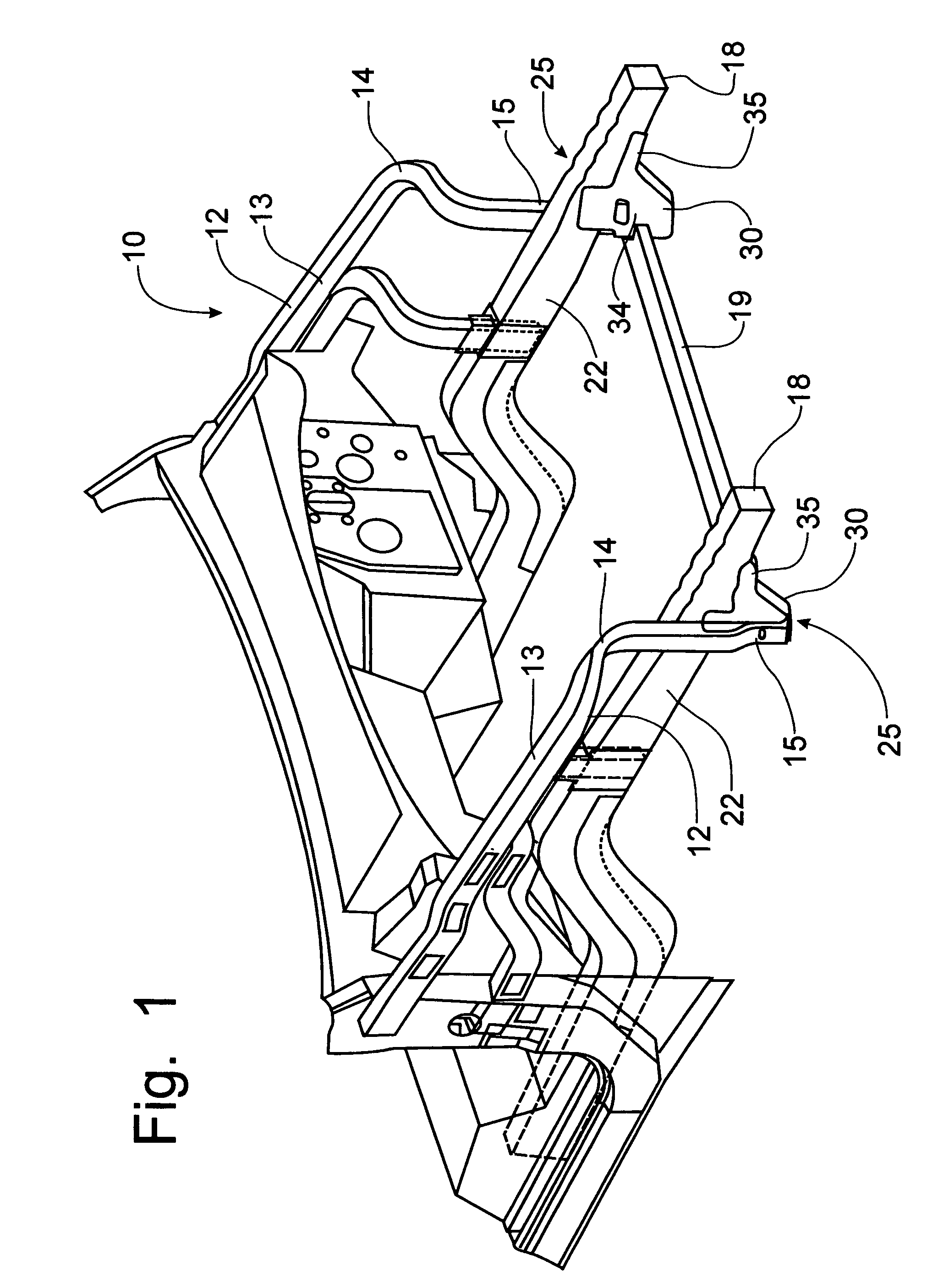 Double cell crushable joint for automotive front end