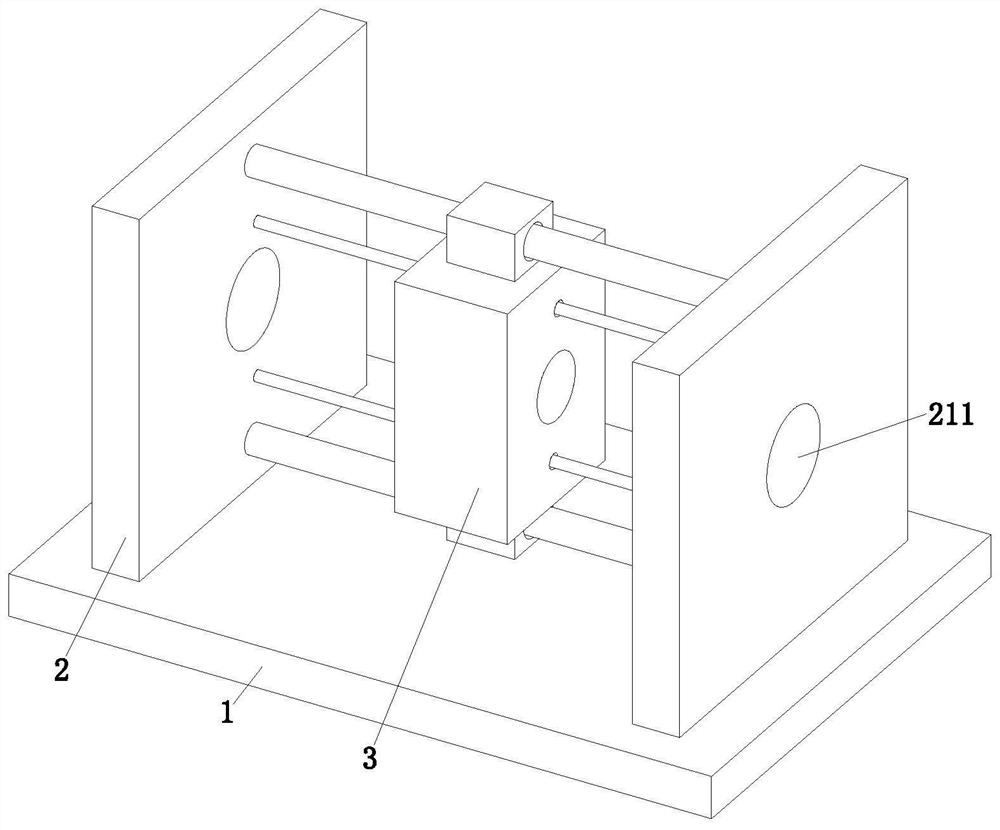 Manufacturing and processing machine for photographing movable triangular support rod piece