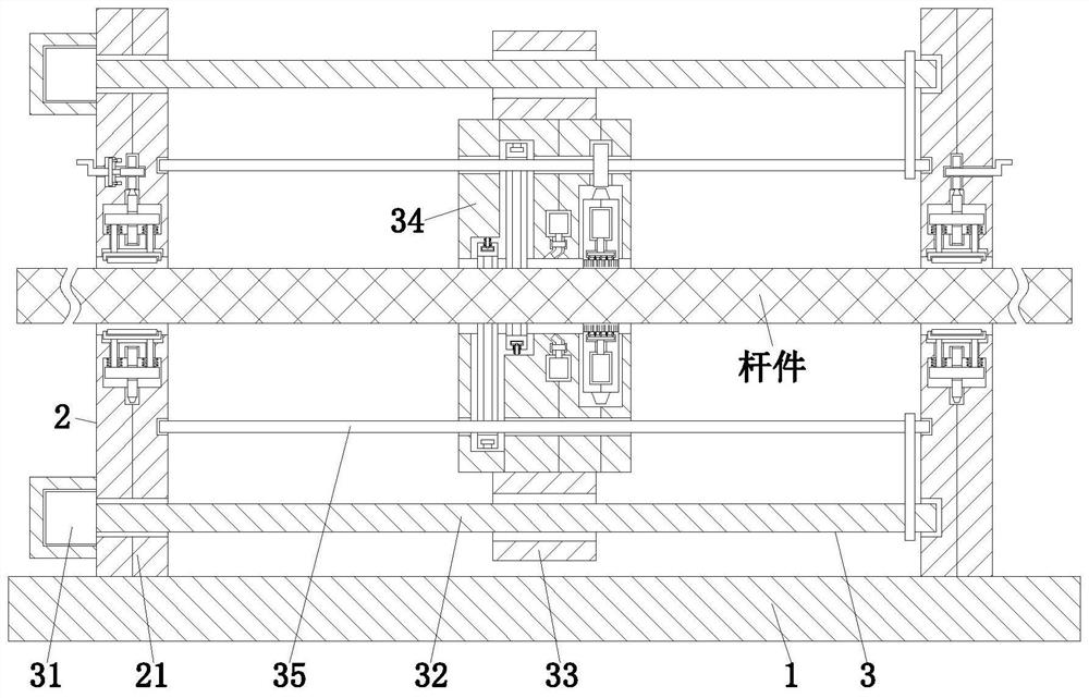 Manufacturing and processing machine for photographing movable triangular support rod piece