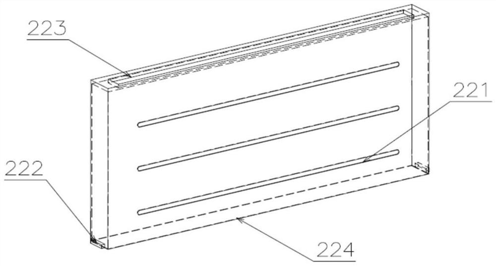 Anti-condensation adjustable air guide structure of front air outlet type glass door and refrigerator device