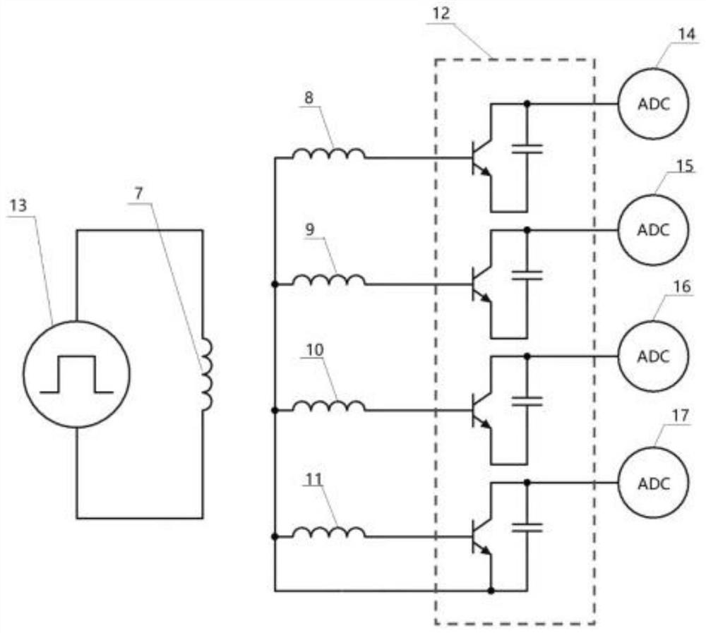 Detection device with quantifiable detection distance for metal rotary water meter