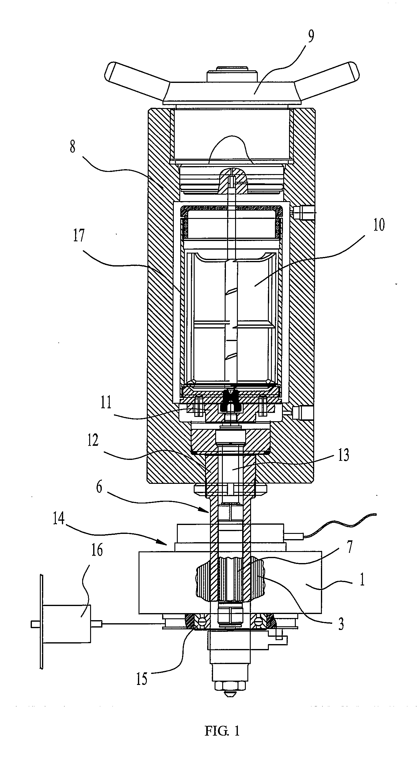 Measuring device for measuring consistency of cement slurry for a consistometer