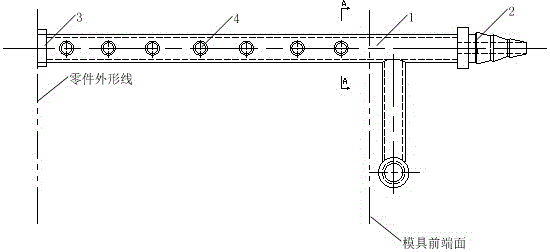 Controllable vacuumizing pipeline device for forming mold for transparent part of aircraft