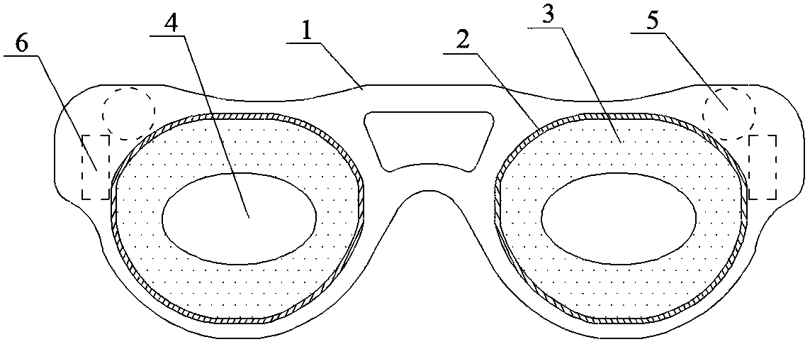 Glasses for exercising muscles in eyeballs through light intensity change to prevent myopia or presbyopia and application method of glasses