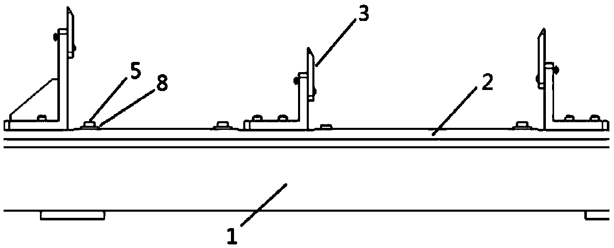 Long-span beam-type positioning frame suitable for reinforcements