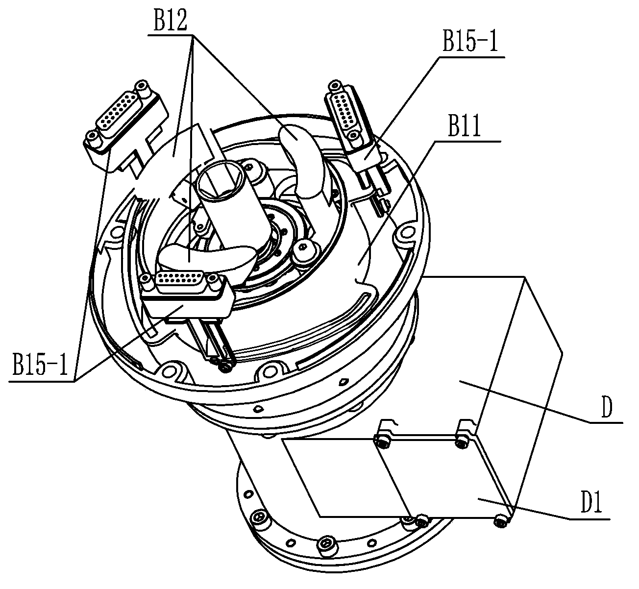 Tool replacing device for tail end of space robot