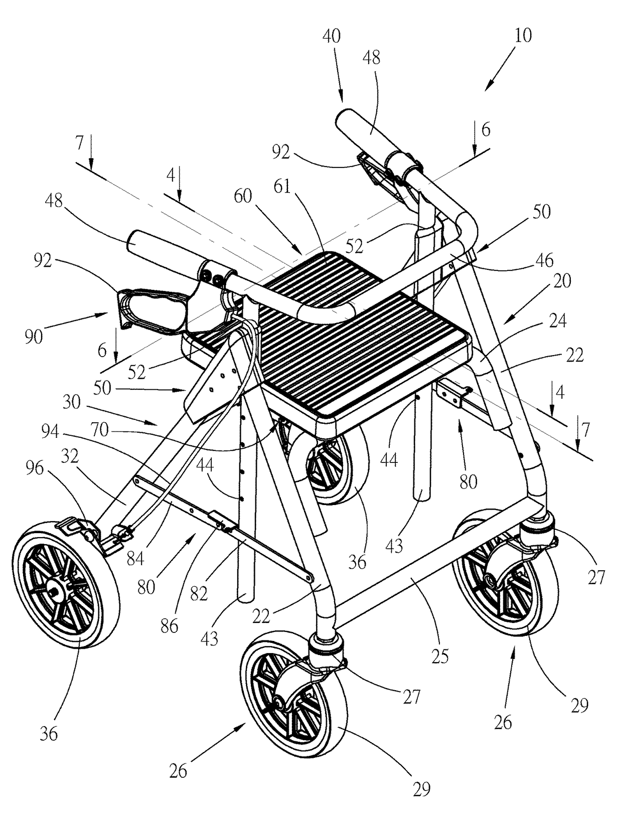 Foldable walker device