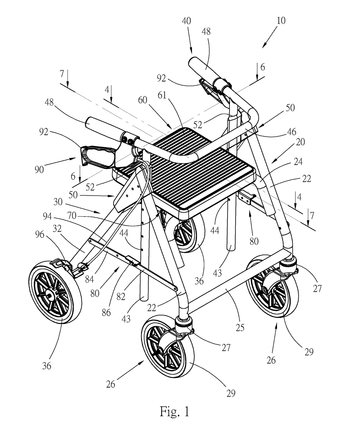 Foldable walker device