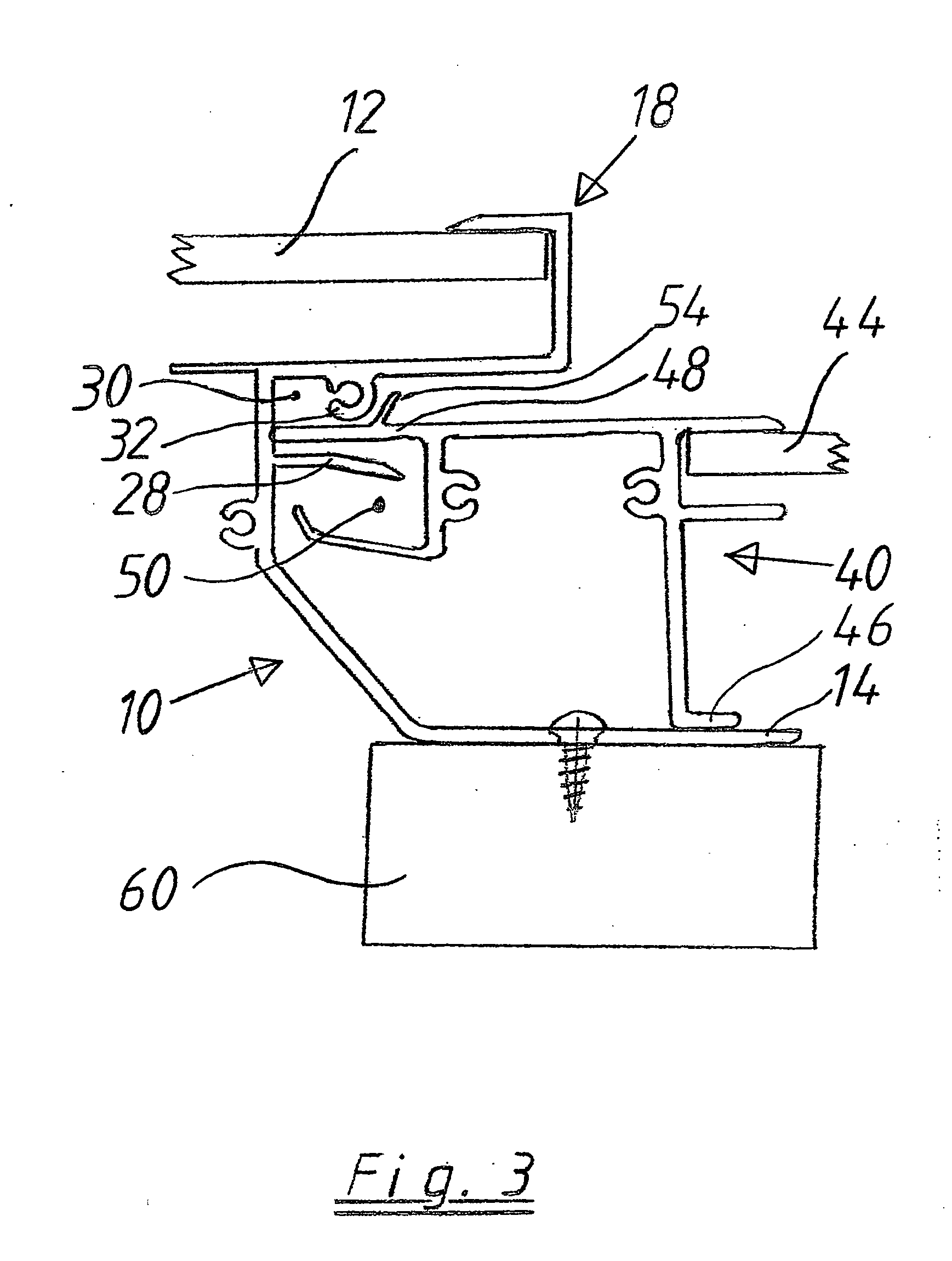 Fastening system for a plate-shaped structural element