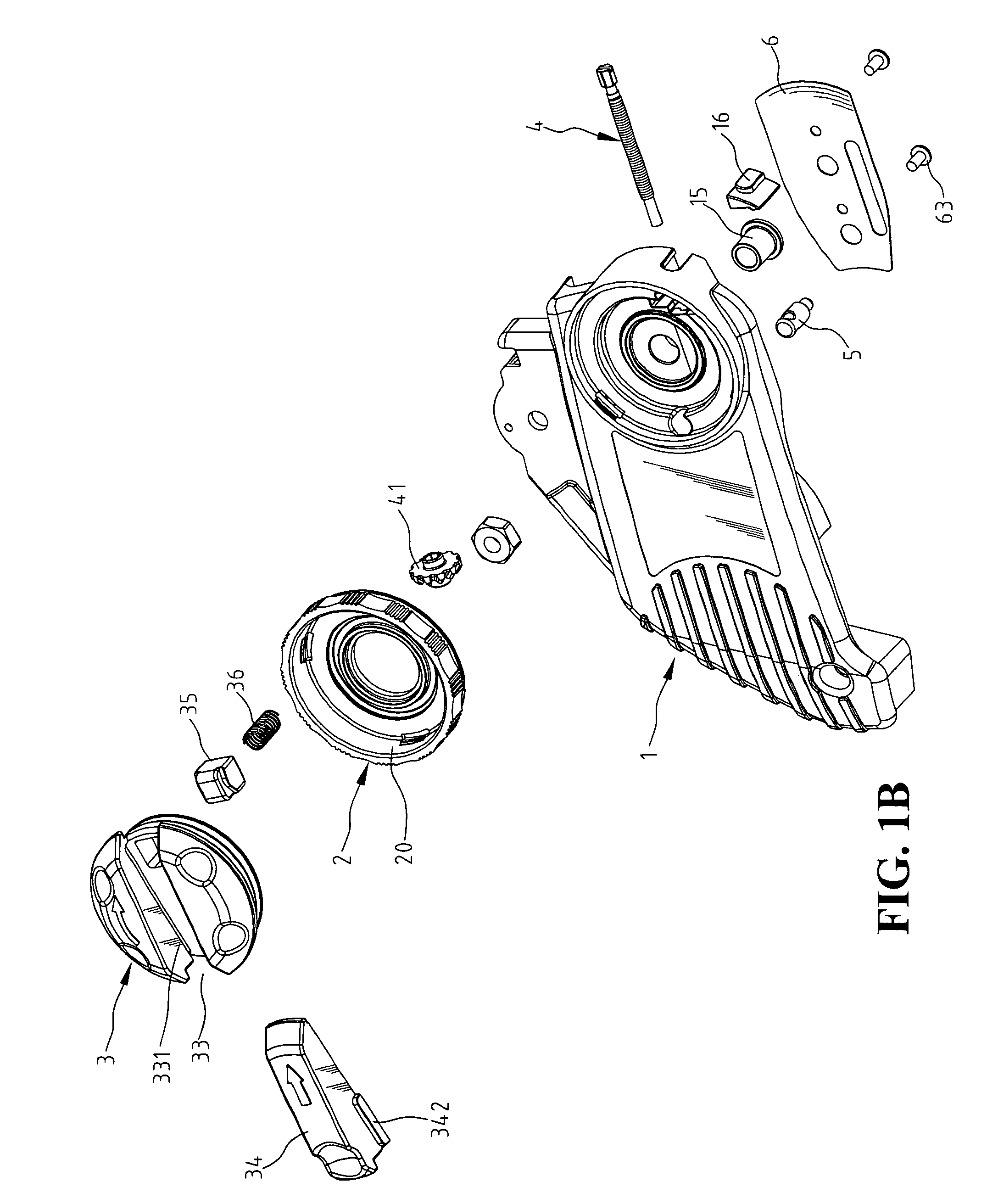 Keyless adjusting mechanism for chain saw