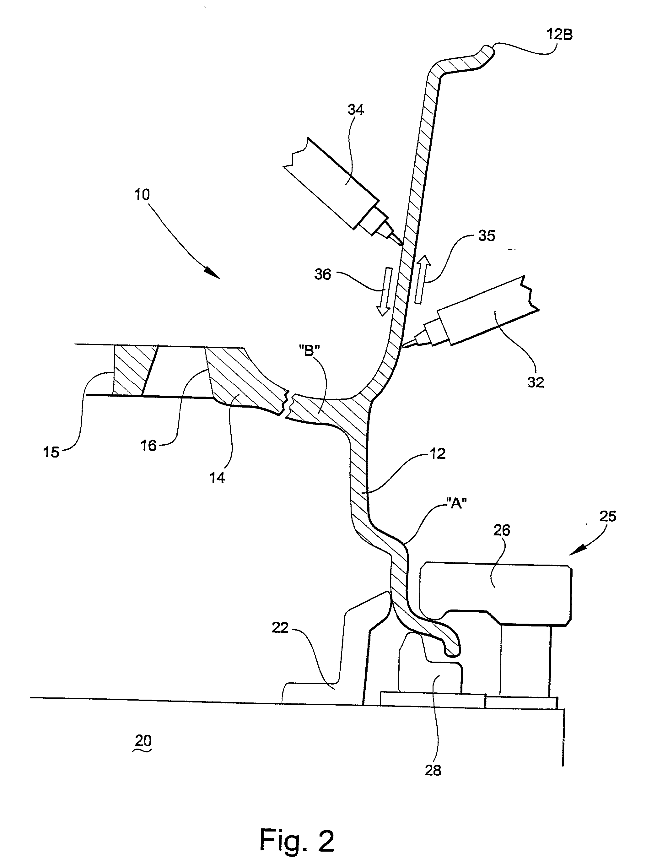 Method of manufacturing a wheel rim for a two-piece vehicle wheel assembly