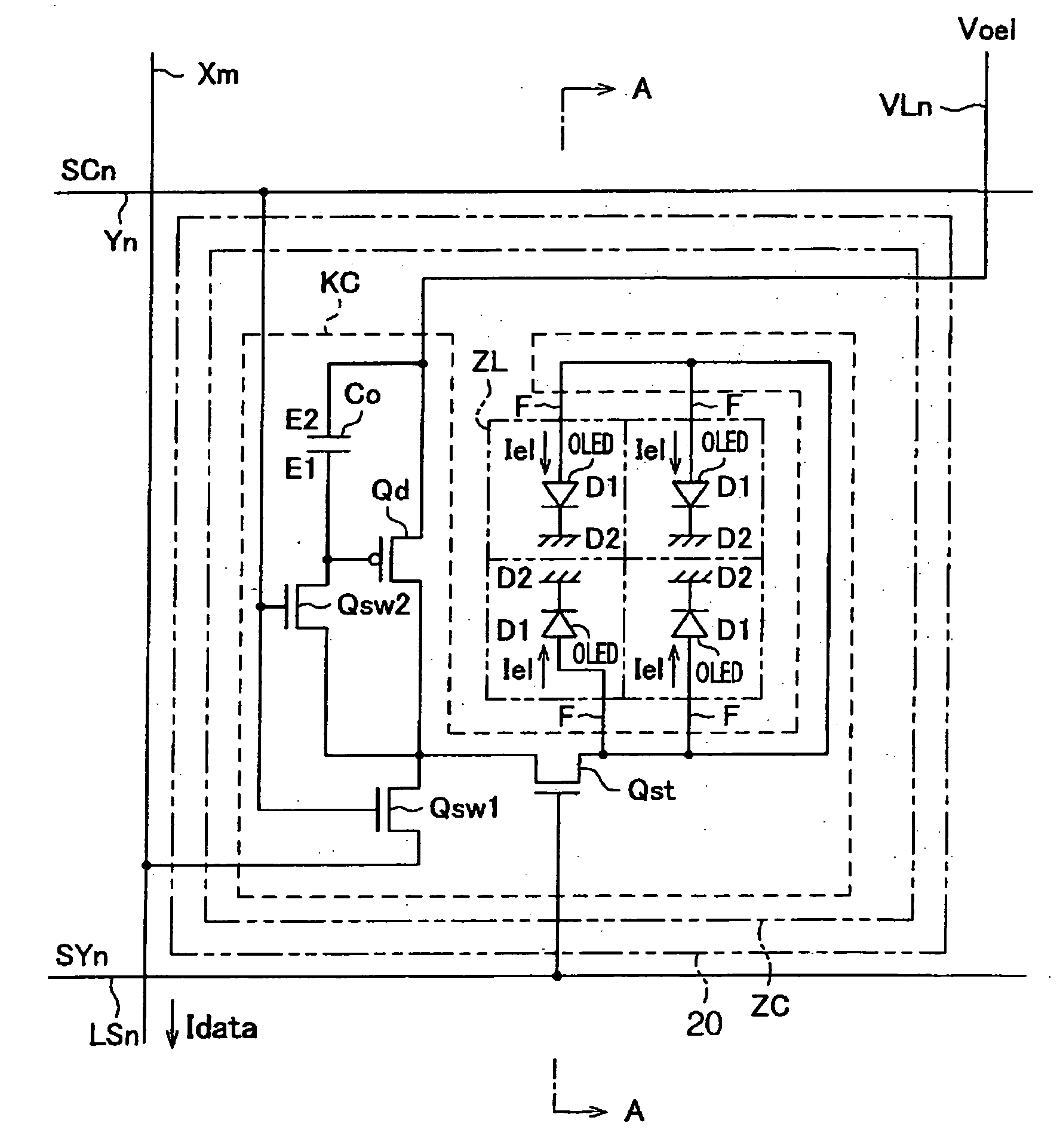 Electronic device, element substrate, electro-optical device, method of producing the electro-optical device, and electronic apparatus