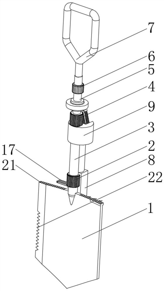 Laborsaving recoil-free hardware spade based on multi-shot chop reinforcement