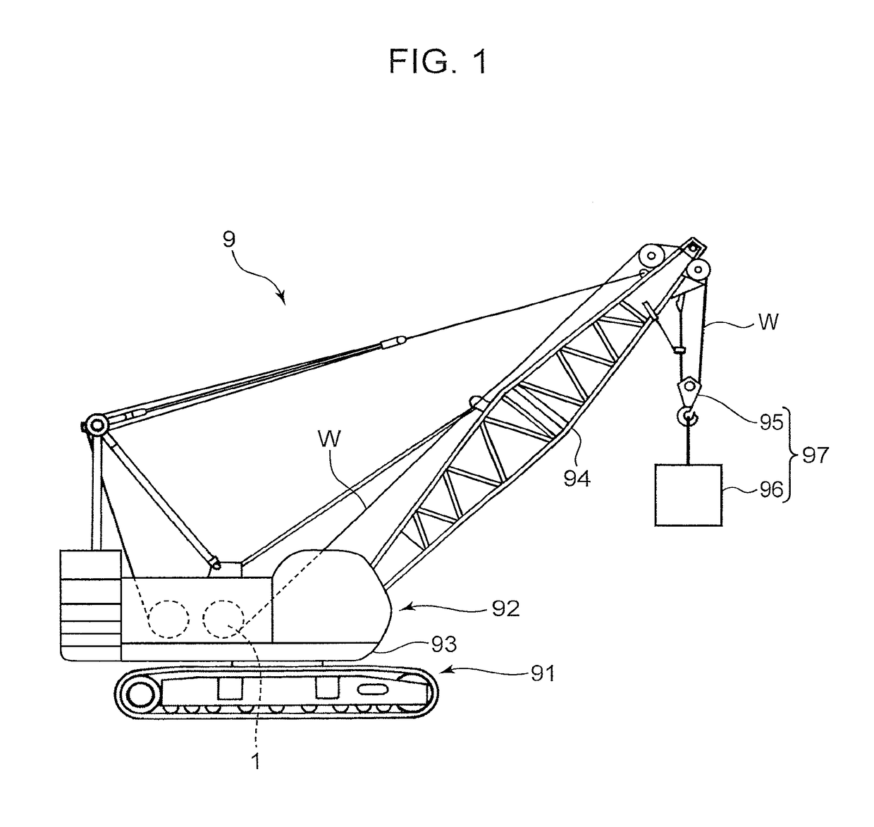 Electrically driven winch device and mobile crane