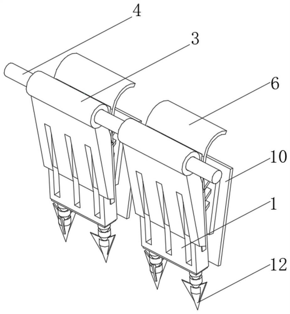 A protective baffle guardrail for embankment protection and self-adaptive absorption of stress power generation