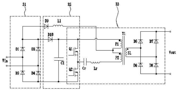 LLC circuit of single-stage PFC