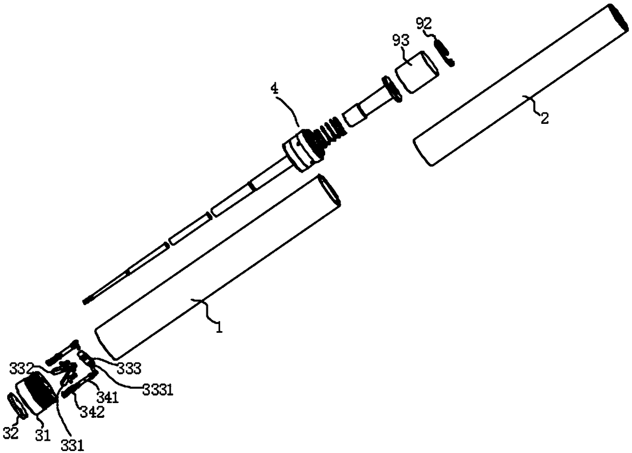 Extending-and-contracting reverse pull concealed type unlocking mechanism and unlocking method