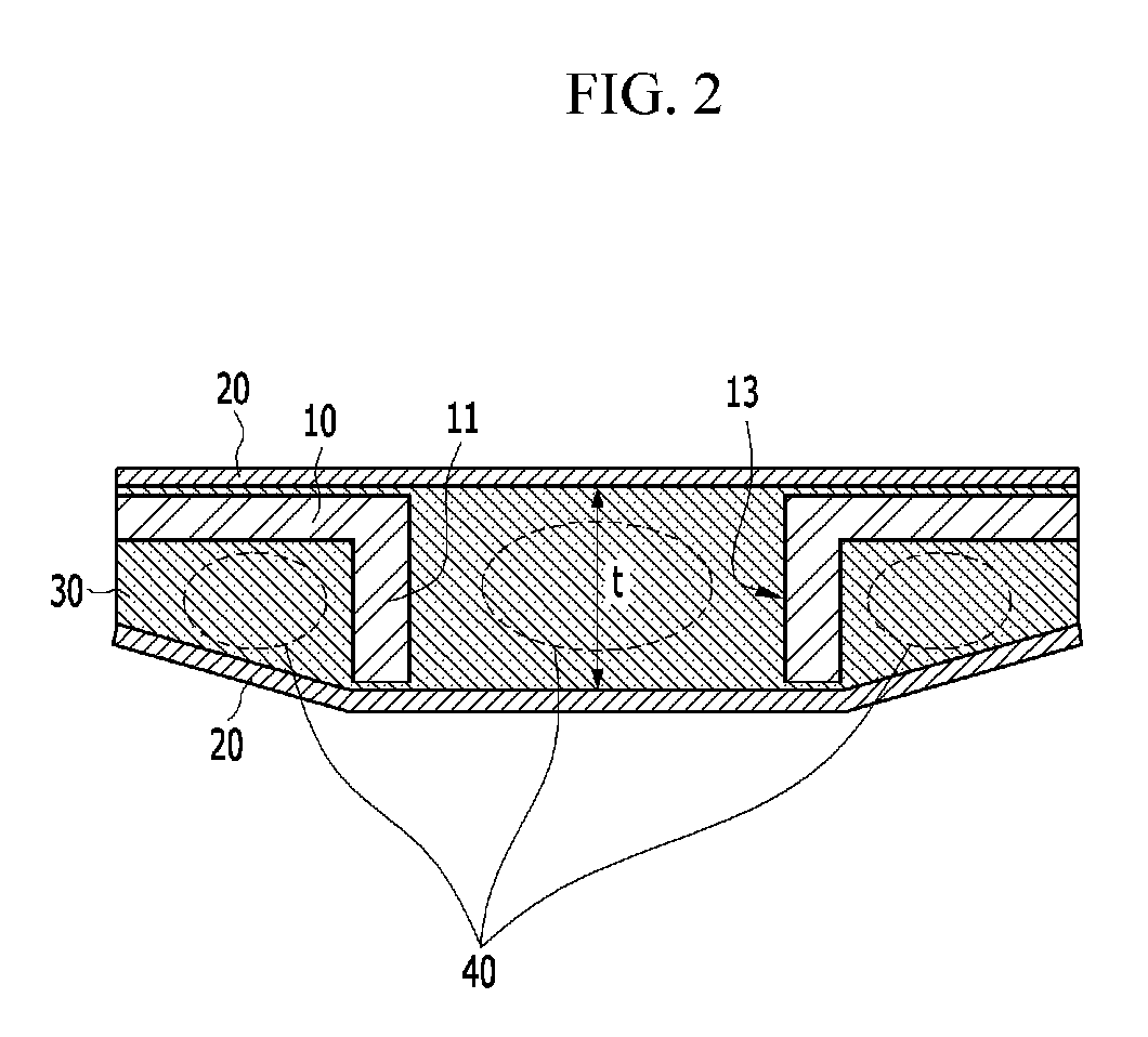 Composite material with insert-molded attachment steel