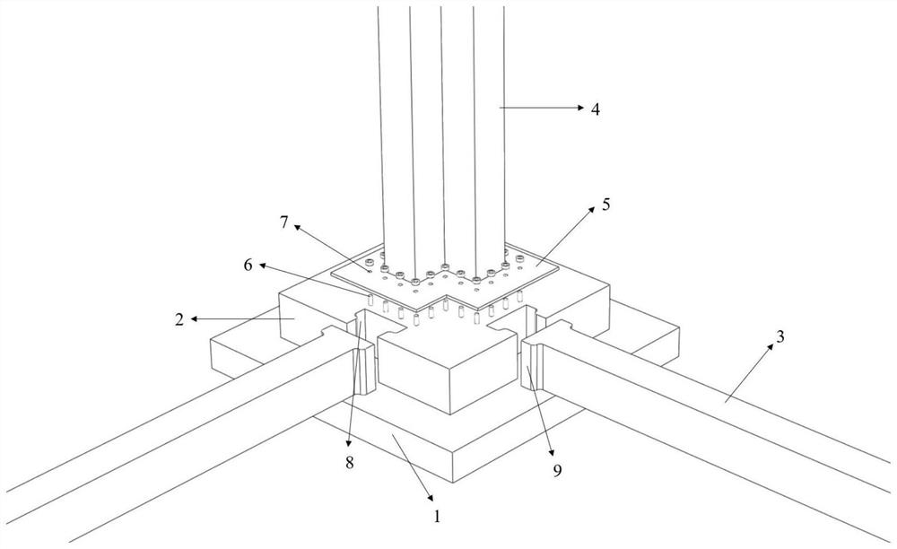 Fabricated structure matched with special-shaped steel pipe column and construction method of fabricated structure