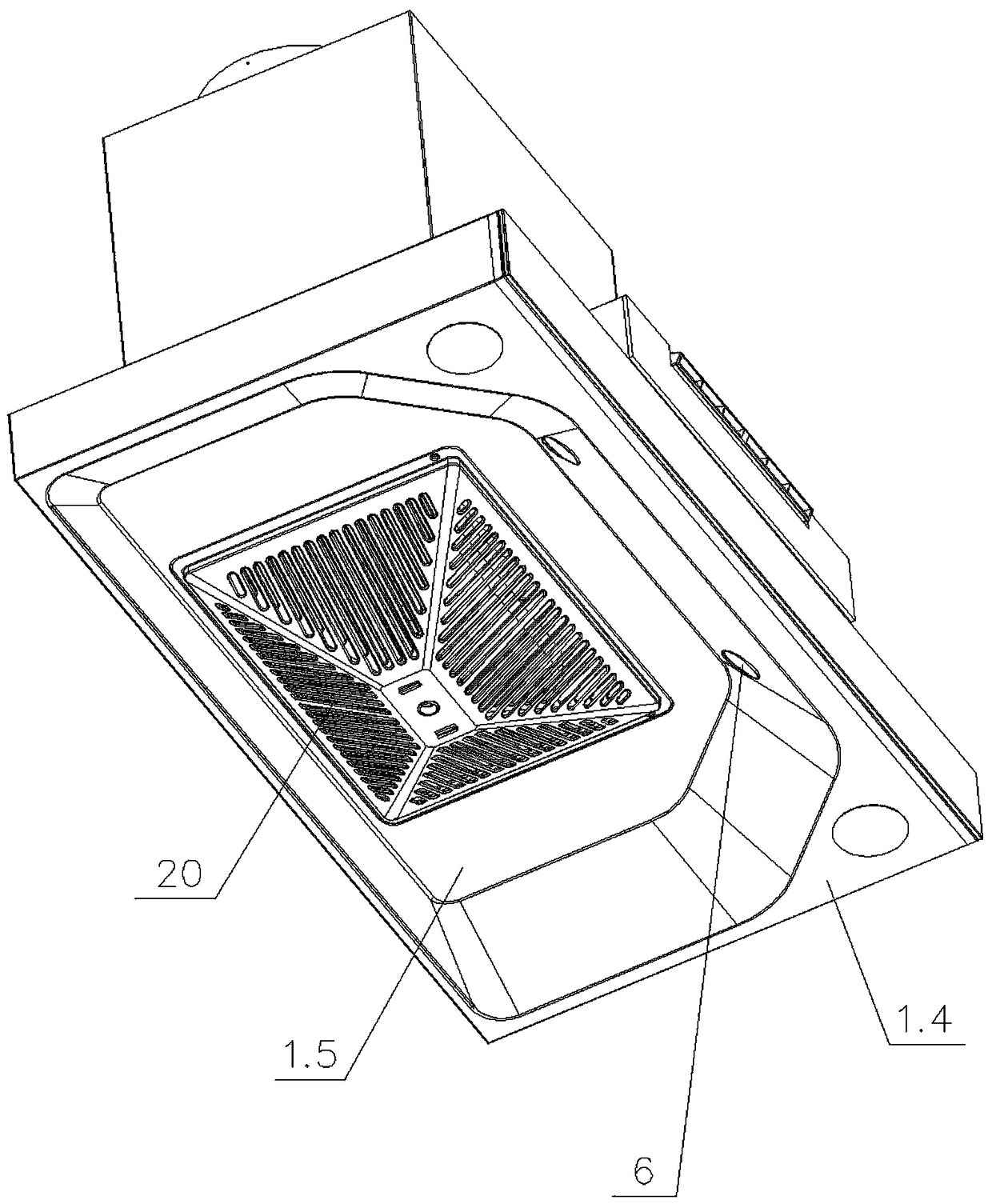 Range hood with cooling function