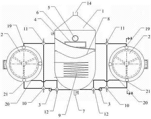 A multi-connected horizontal vacuum fryer