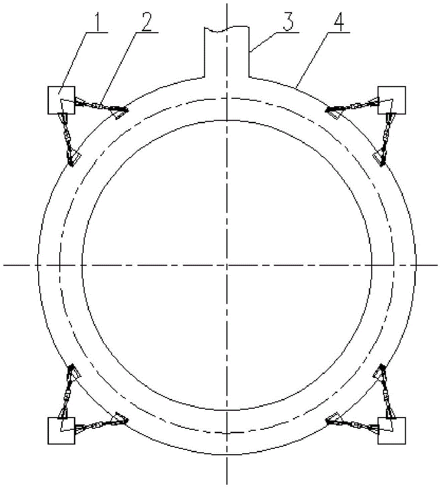 Design method of horizontal pull rod of high furnace bustle pipe