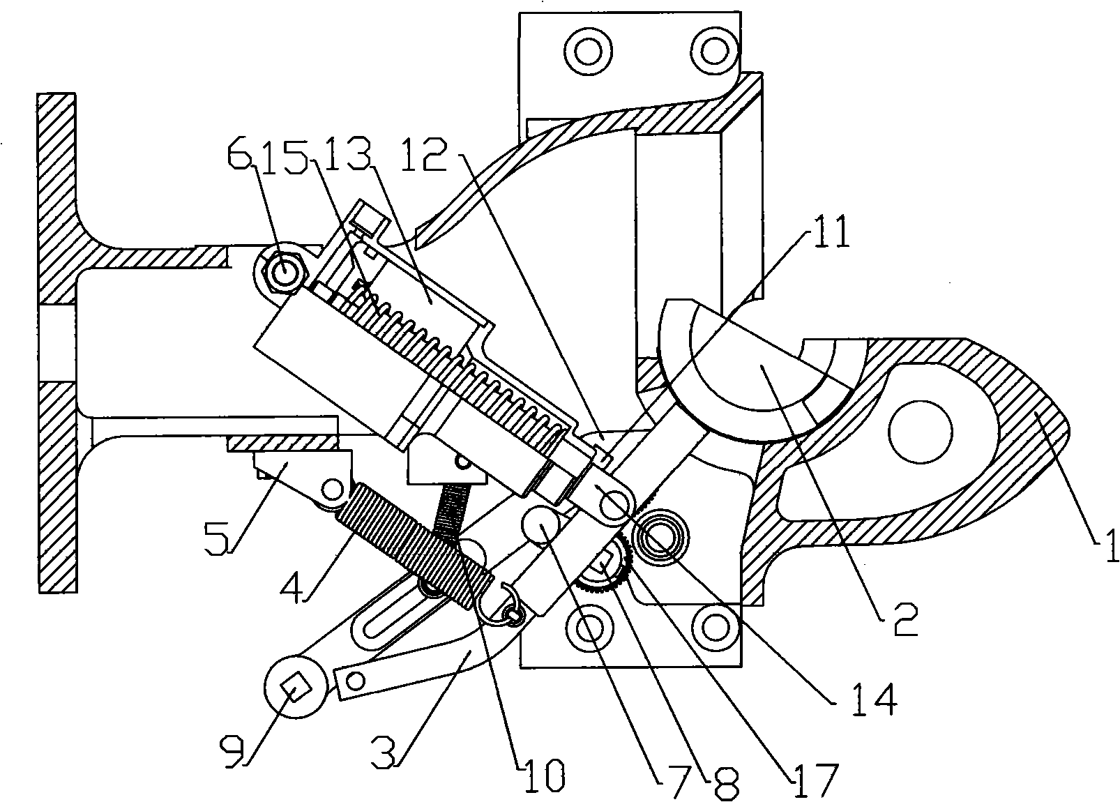 Short-crank tight-lock coupler-uncoupling device