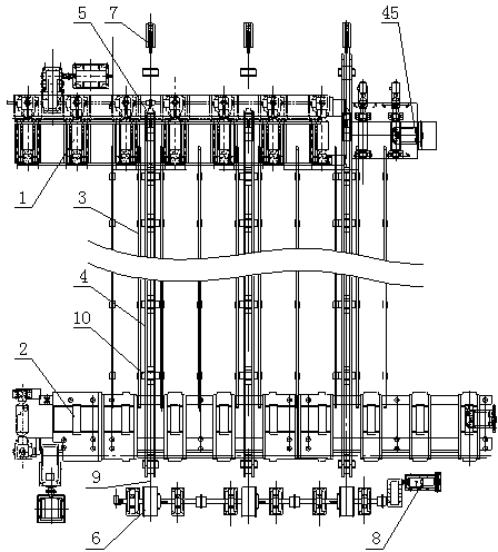 Mechanical steel pulling mechanism and steel section pulling cart thereof