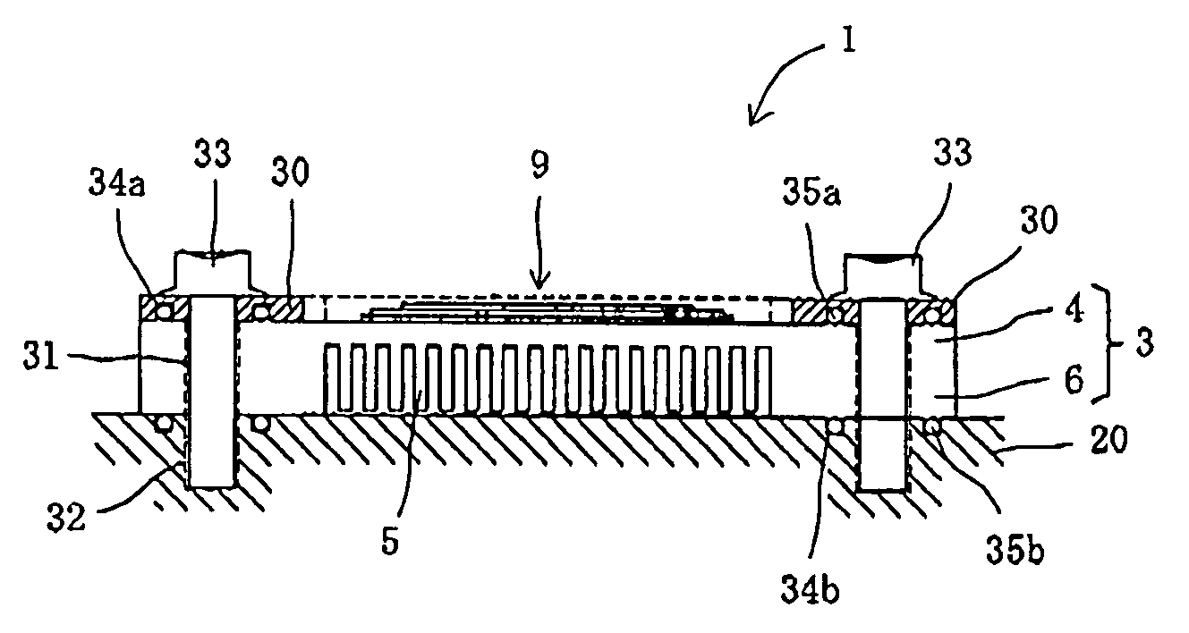 Power semiconductor module, and power semiconductor device having the module mounted therein