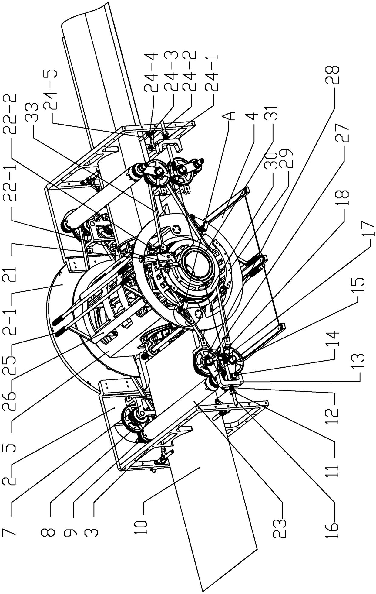 Elastic extending rod unfolding mechanism