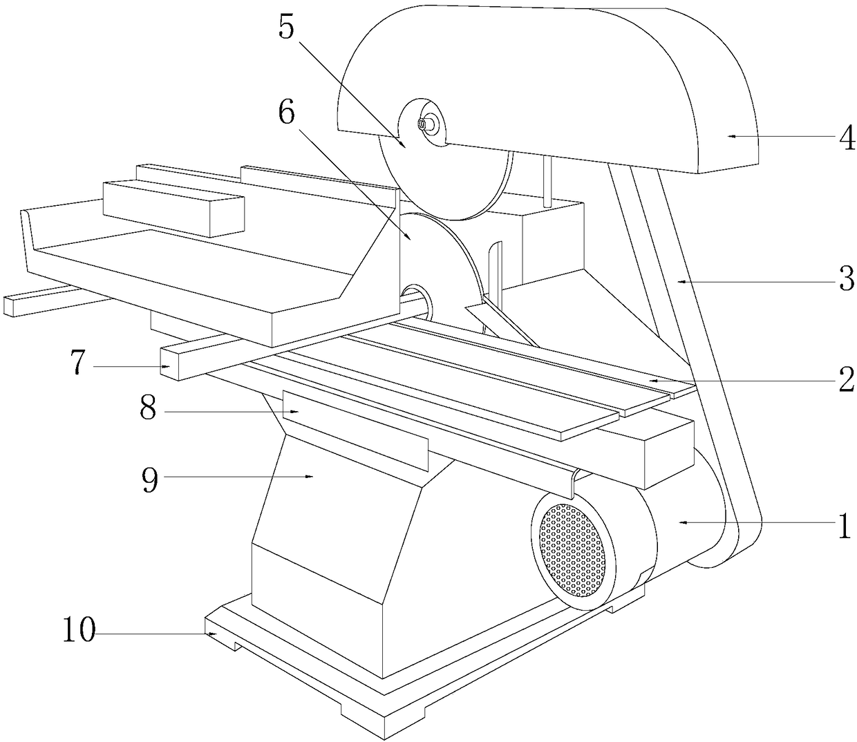 Wood mechanical processing device with high visuality