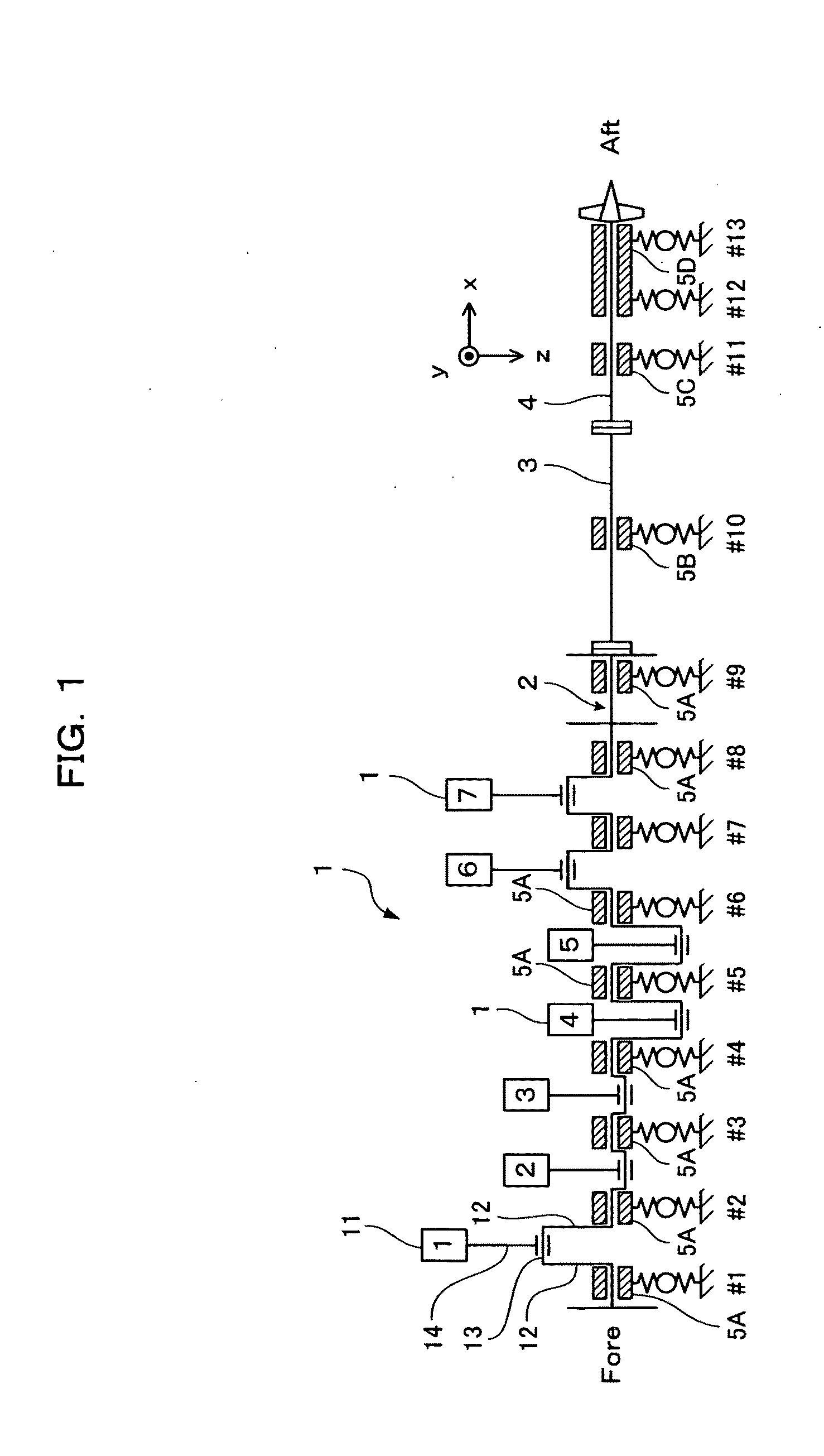 Method and device for evaluating shafting alignment of ship