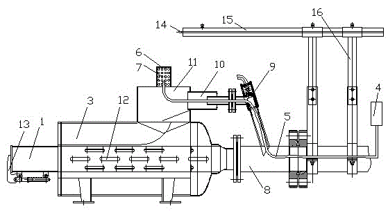 A horizontal spray ignition device