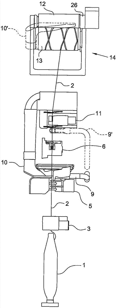 Splicer device for splicing yarns and winding machine