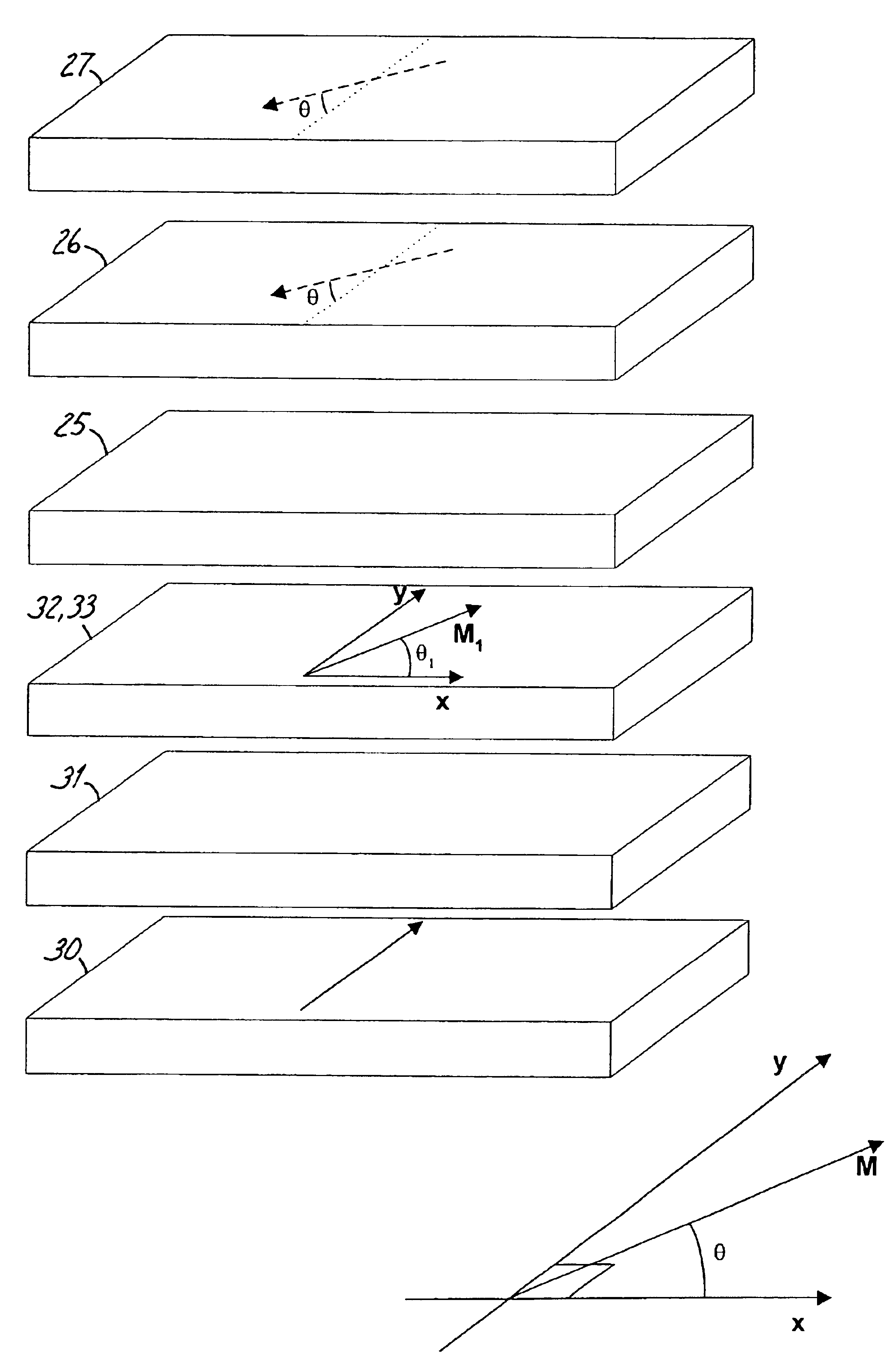 Magnetic field sensor with augmented magnetoresistive sensing layer