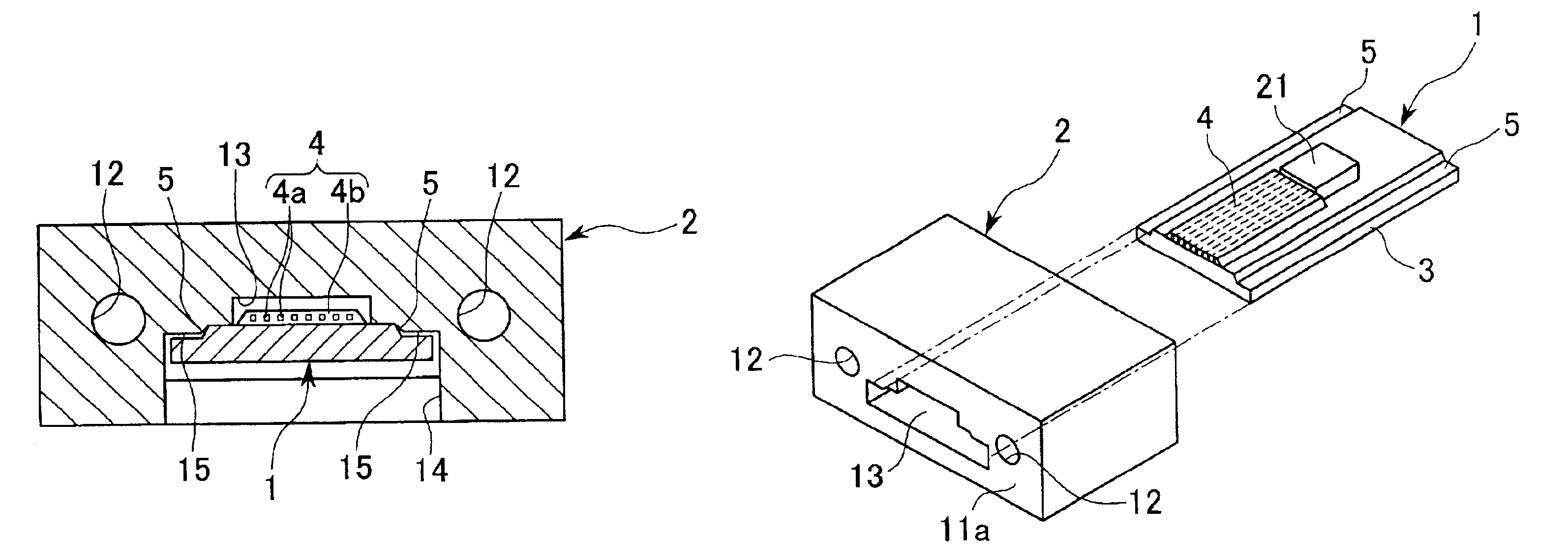 Substrate, optical fiber connection end member, optical element housing member, and method of fabrication of an optical module and the substrate