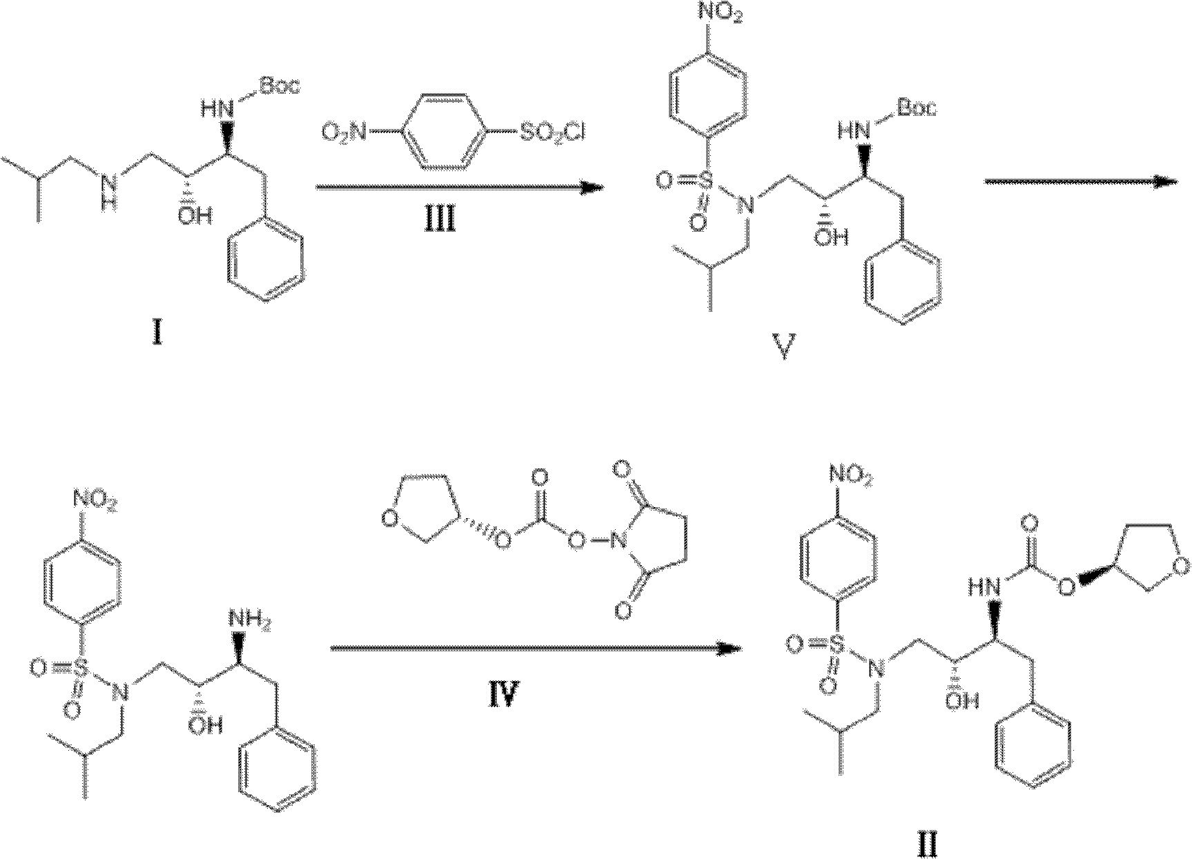 Synthesizing method of antiviral drug amprenavir intermediate