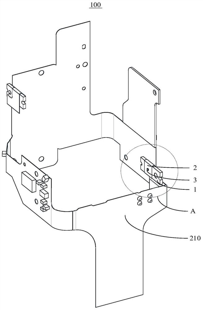 Displacement sensor circuit mounting structure, zoom lens, and imaging device