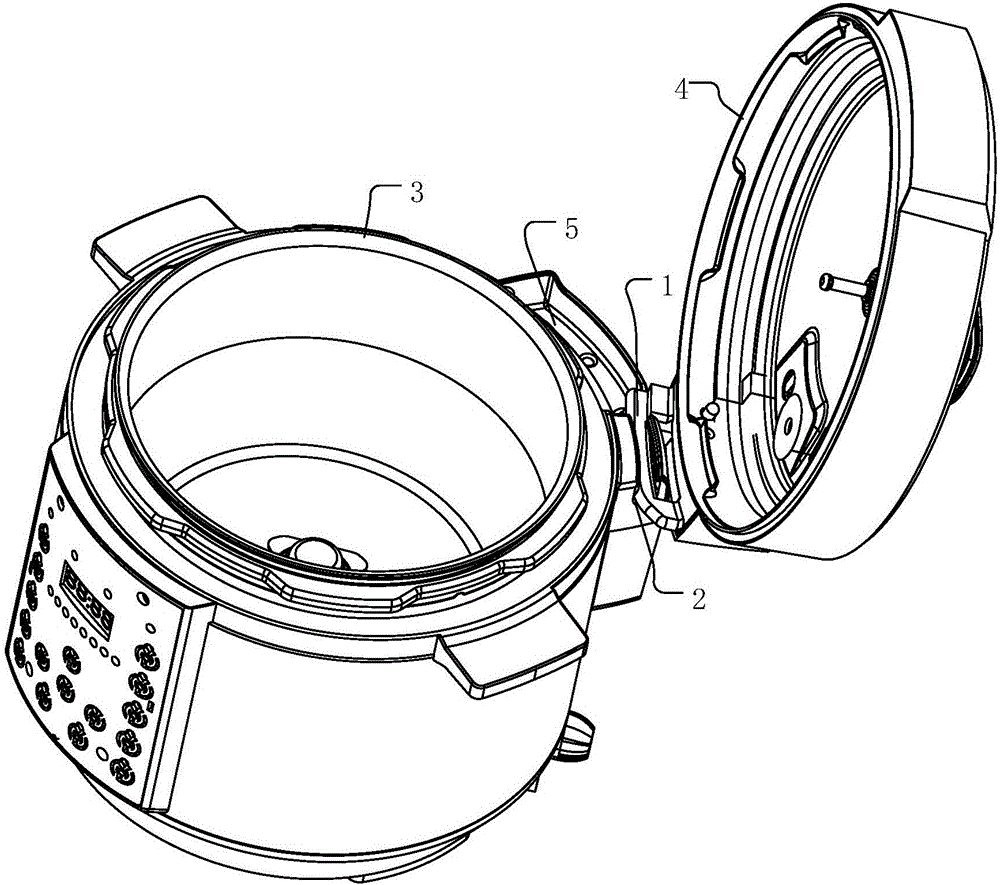 Pot lid connecting structure and pot