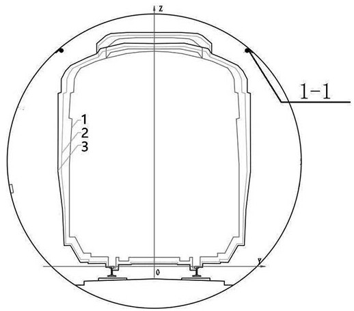 Visual operation safety device for rail car in subway rail construction stage and using method