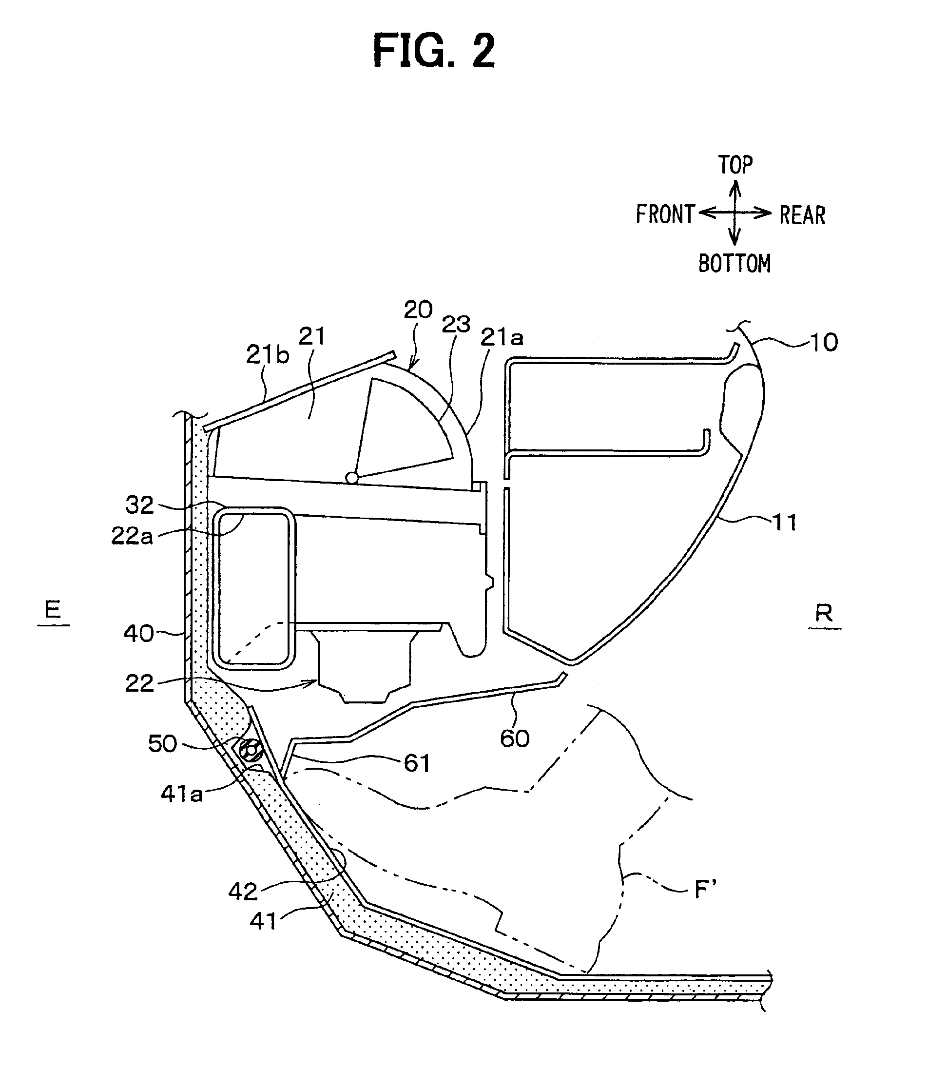 Arrangement structure for protecting a drain hose of a vehicular air conditioning case