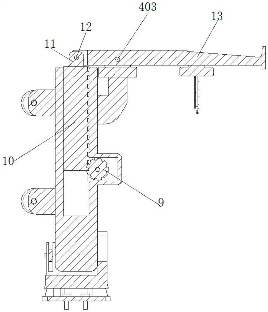 Fixed column type cantilever crane having ingenious folding and storing functions